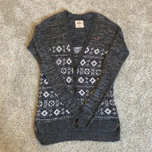 Hollister Long Gray Cardigan